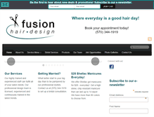 Tablet Screenshot of fusionhairdesignnepa.com